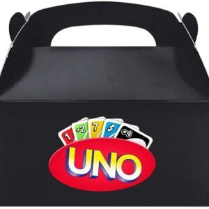 1st Birthday Party Favor Boxes, Black Game Theme Gift Boxes, Pack of 10